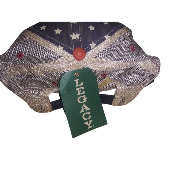 Legacy Nine LIne Merica Mesh Trucker Hat American Flag Snapback Adjustable Cap - Picture 3 of 9